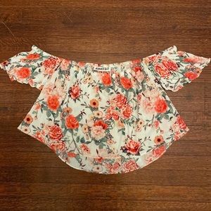 Floral off-the-shoulder top